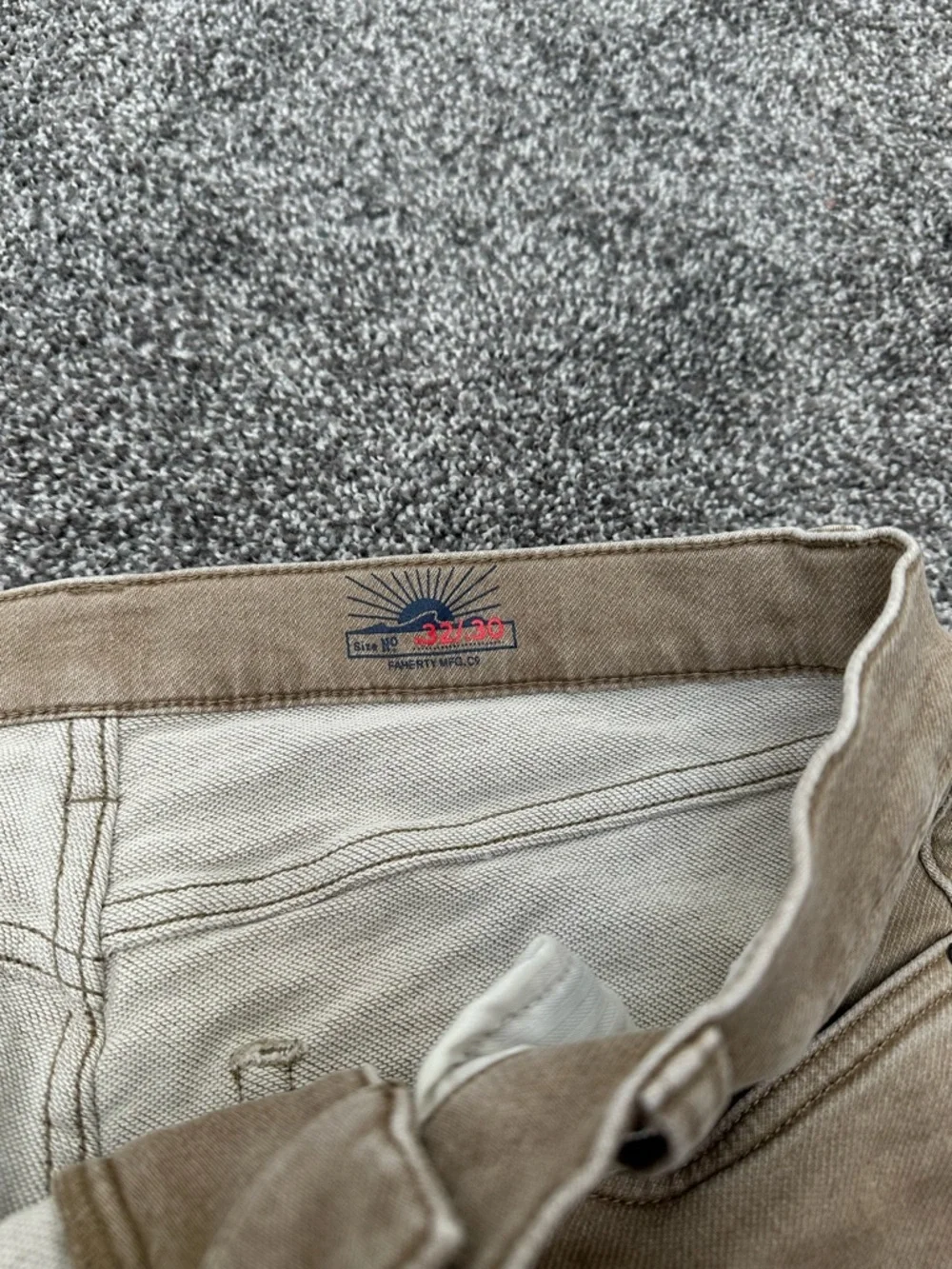 Faherty Men's Tan Chino Pants